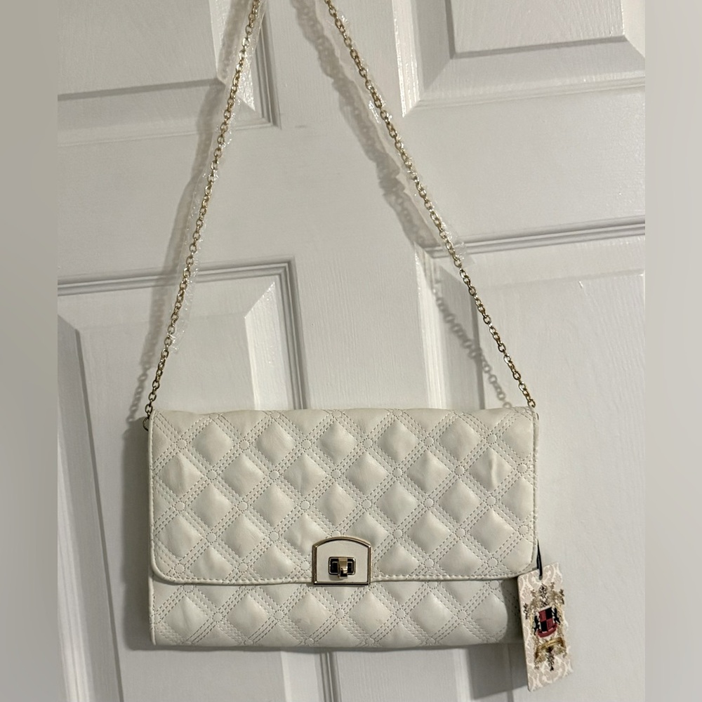 Urban Expressions White Quilted Crossbody Bag